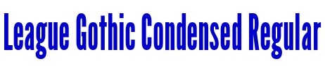 League Gothic Condensed Regular шрифт